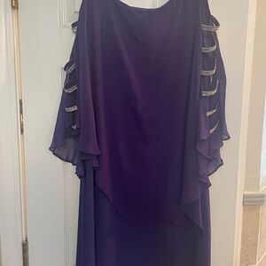 MSK Purple Gown Sleeveless Bateau